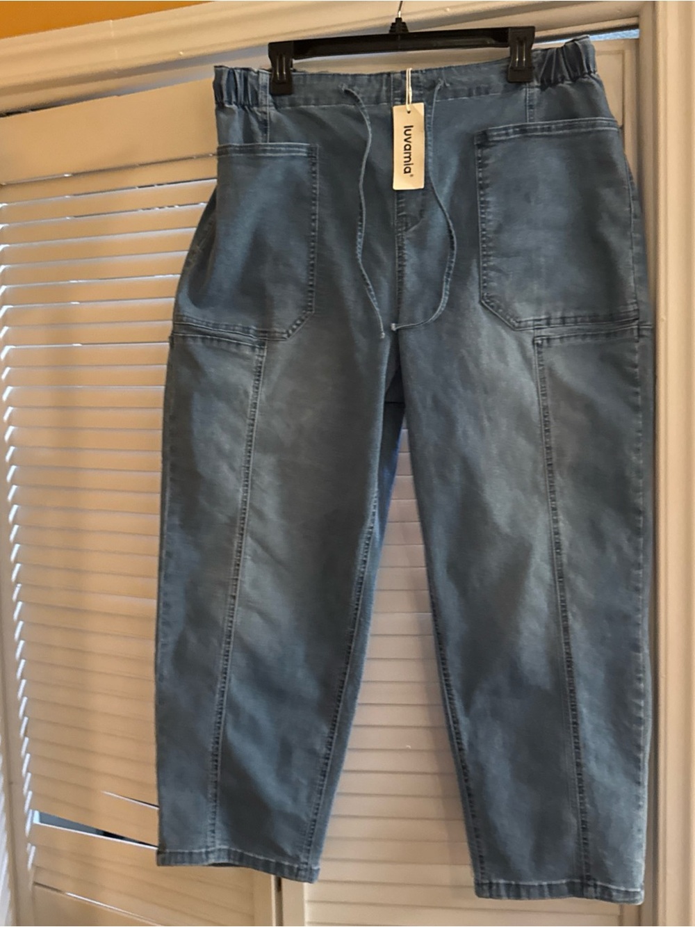 Luvamia Size XL Straight Leg Jeans in Faded Blue